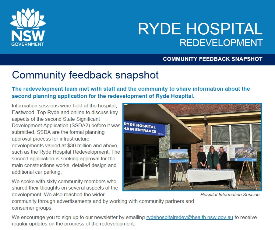 Community feedback snapshot