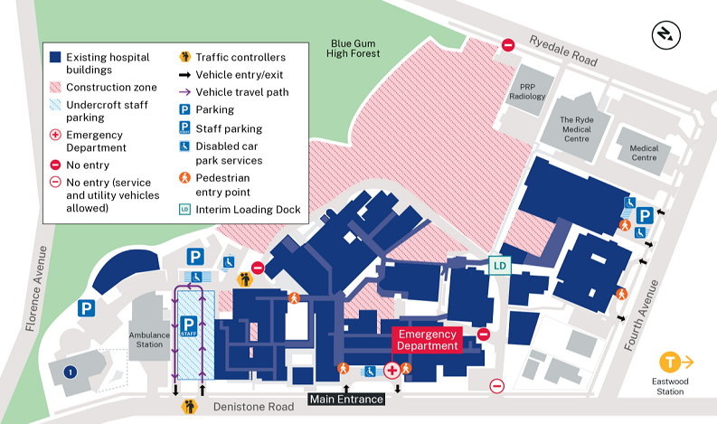 Parking and access changes at Ryde Hospital